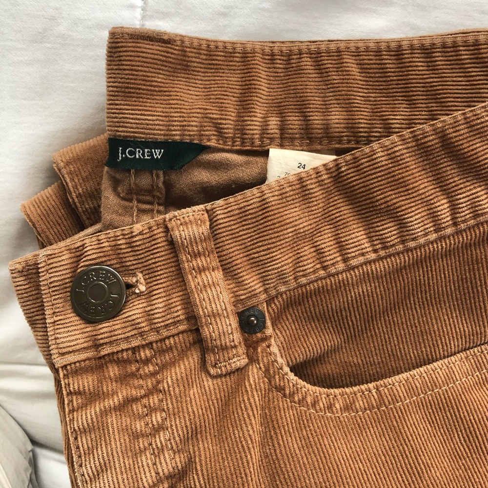 JCrew Toothpick Jeans Brown Corduroy Size 24